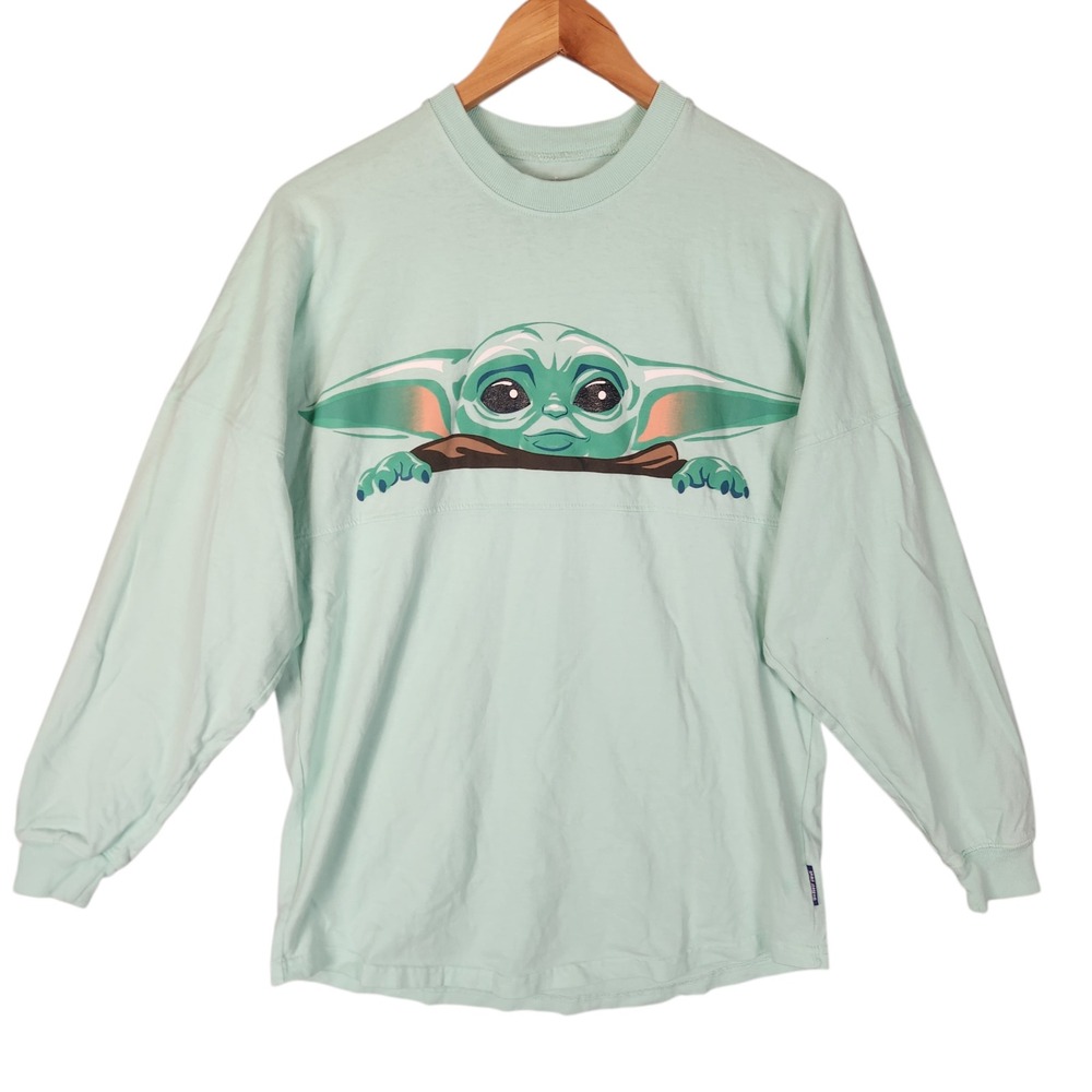 Disney Spirit Jersey XS Mint Green Baby Yoda Grogu The Mandalorian